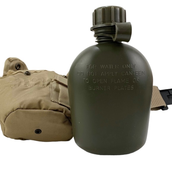 Military Canteen, Pouch and Canvas Belt - Picture 3 of 10